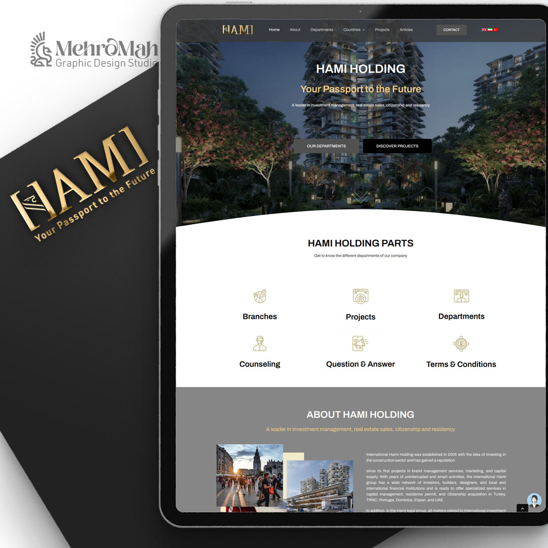 Hami Holding Web Design