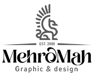 MehroMah Graphic logo and logotype black