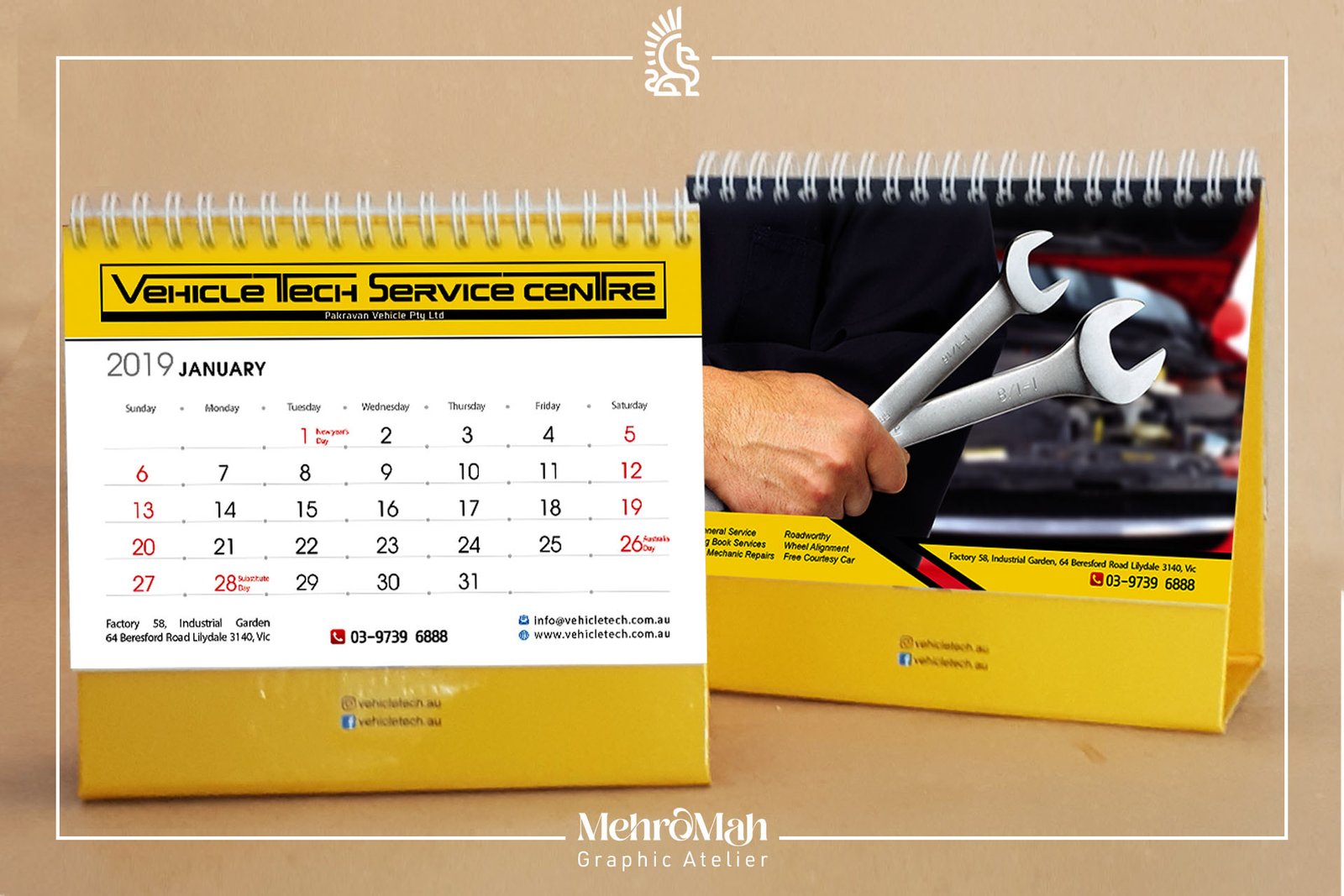 VehicleTech Calendar Design